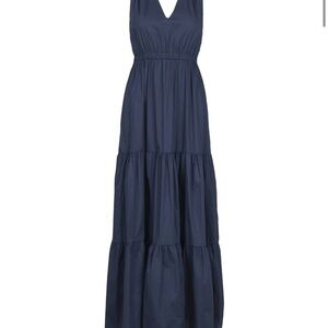 Elegant Navy Sleeveless Maxi Dress